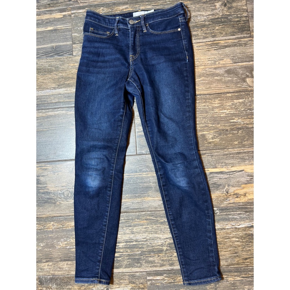 Athleta Sculptek 2P Dark Wash Denim Skinny Jeans EUC Soft‎ Comfy Casual